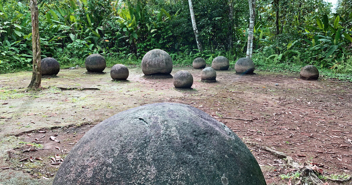 Pre-Columbian stone spheres at Finca 6 UNESCO World Heritage Site