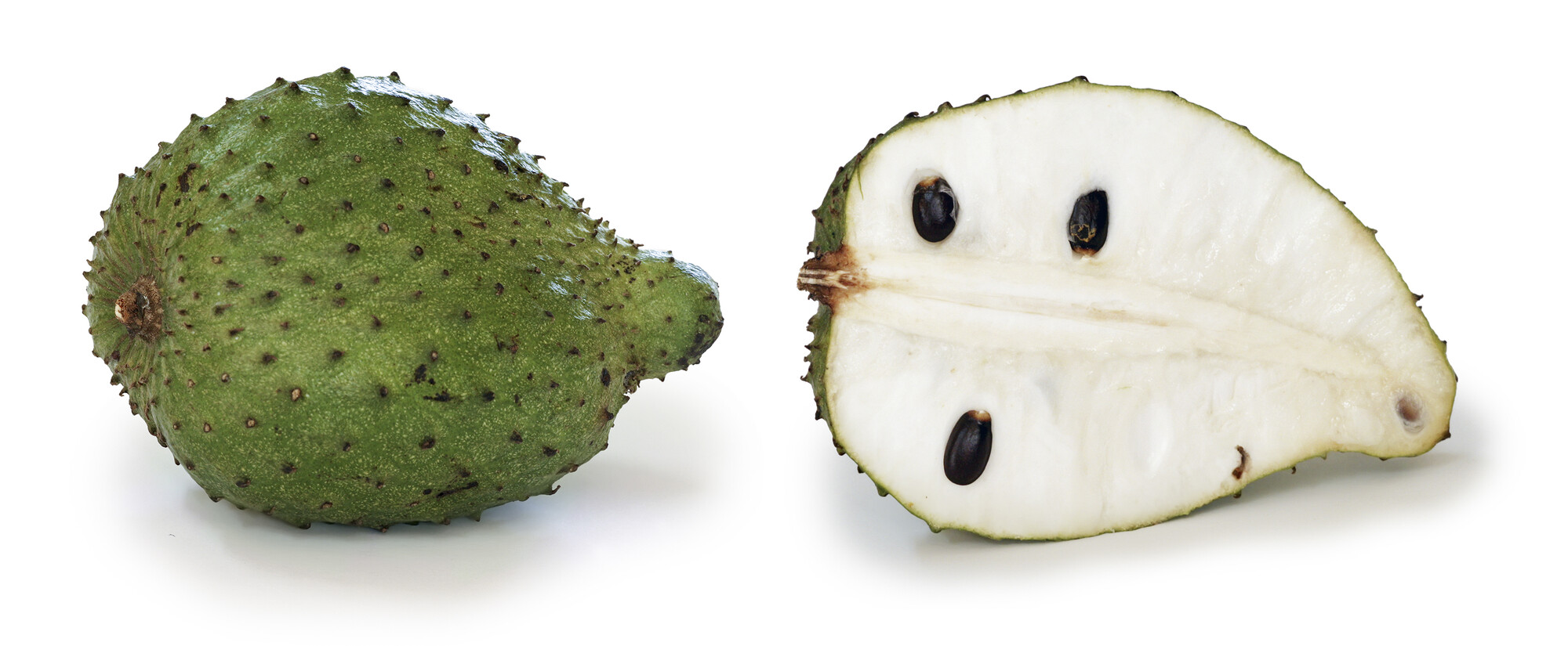 Soursop fruit sliced open