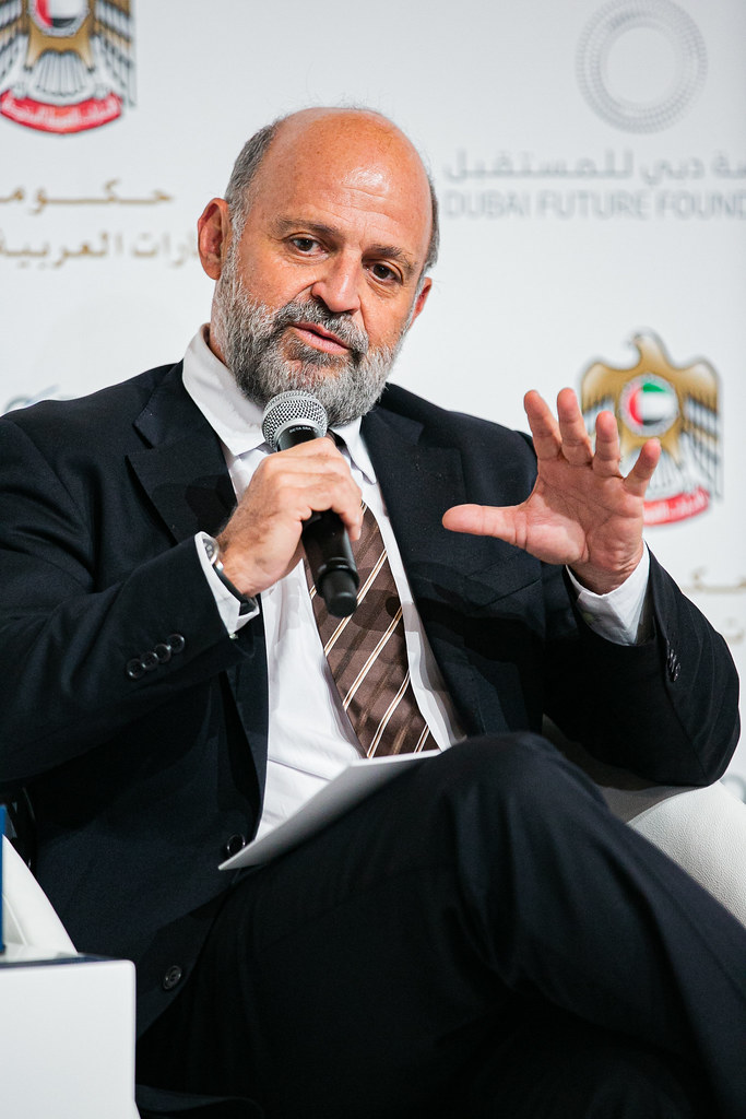 Carlos Manuel Rodríguez Echandi, Costa Rica's Minister of Environment and Energy, speaking at the World Economic Forum Annual Meeting of the Global Future Councils 2019 session on preserving biodiversity, Dubai, November 2019