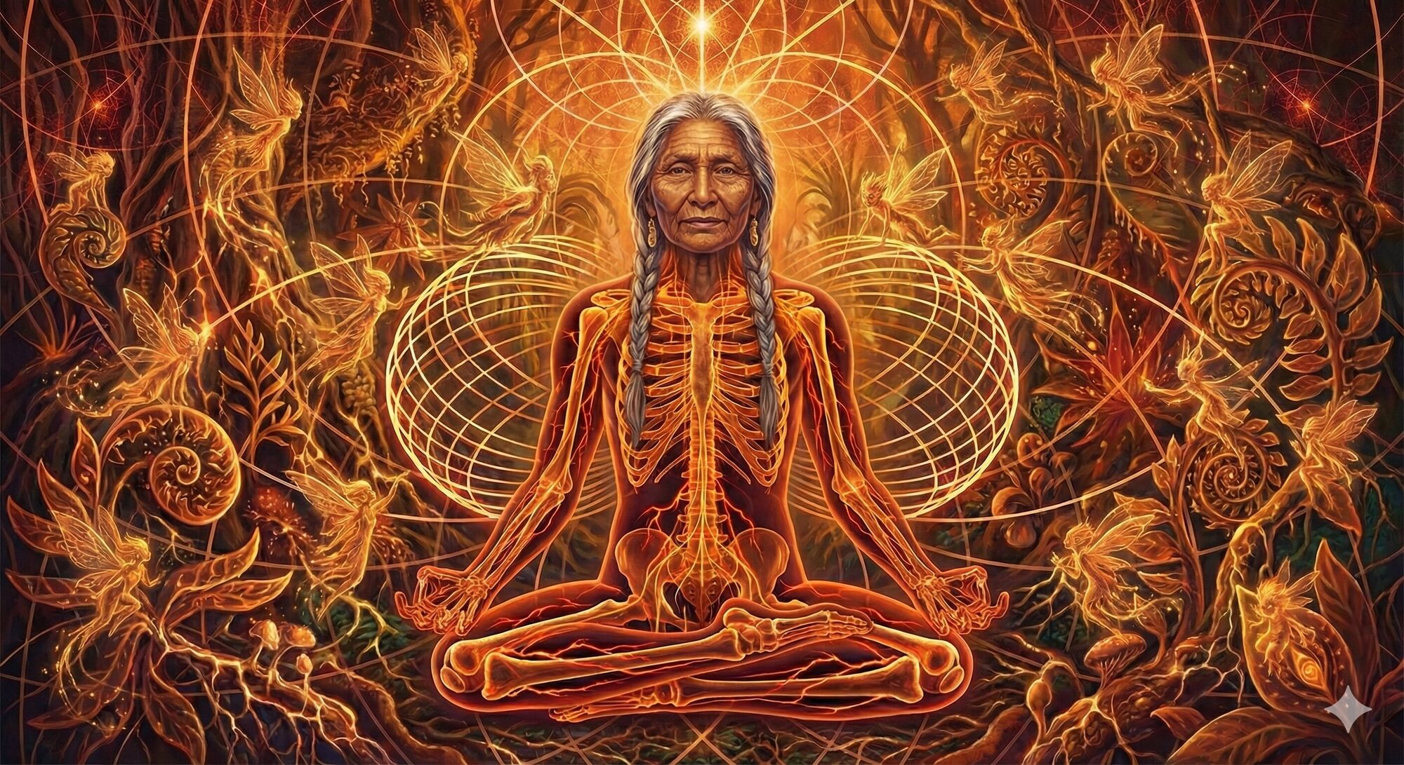 Visionary art depicting ayahuasca experience