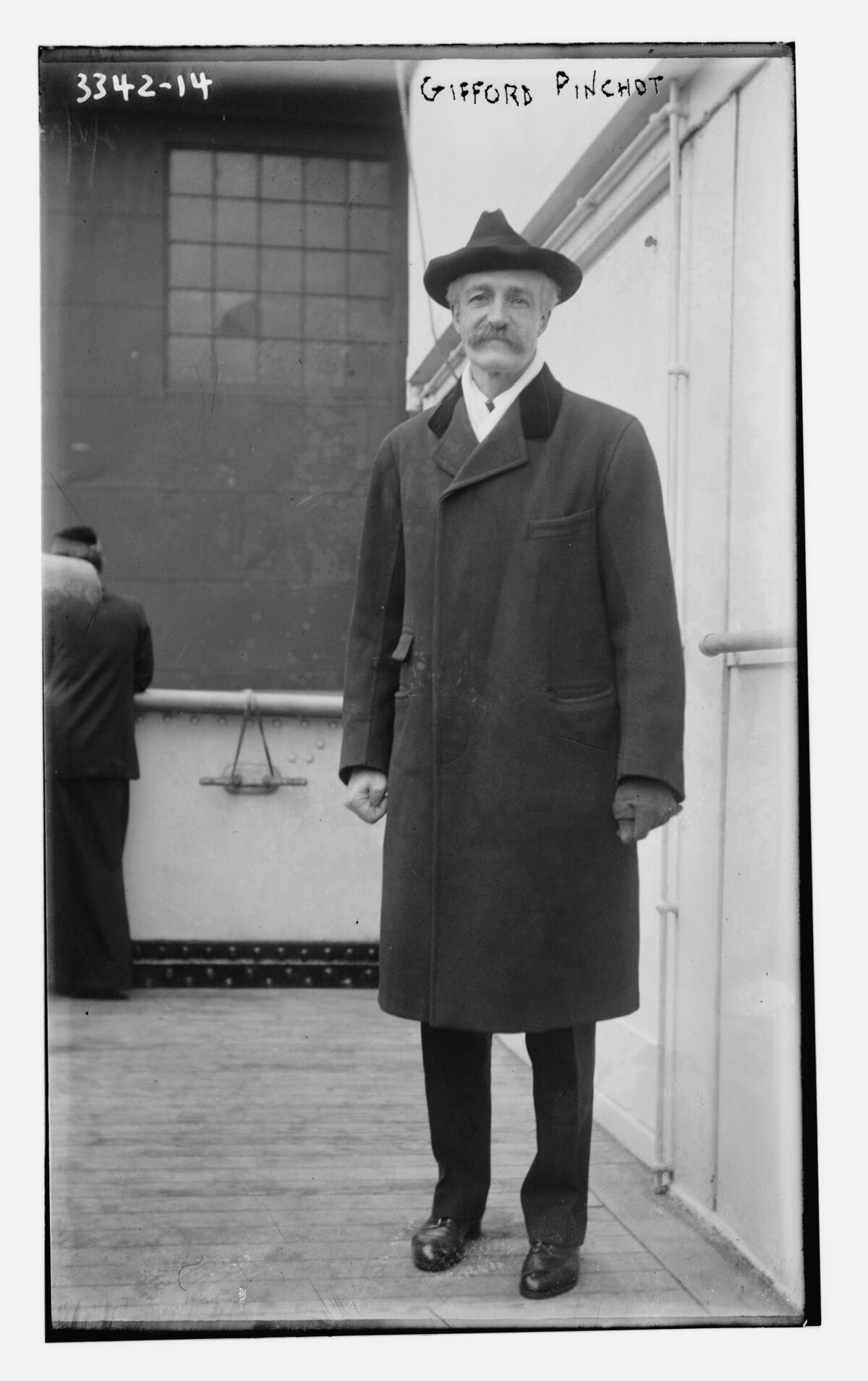 Gifford Pinchot on a ship deck, circa 1910