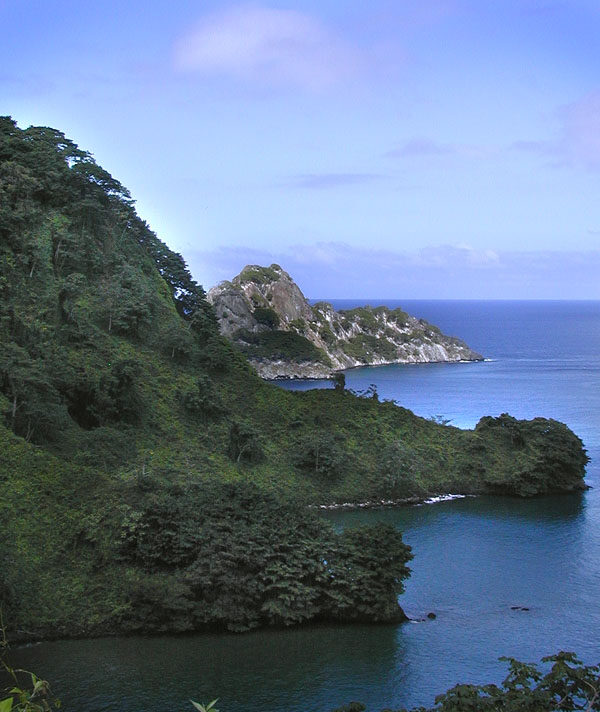 The rugged coastline of Isla del Coco (Cocos Island), declared a national park by Carazo in 1978