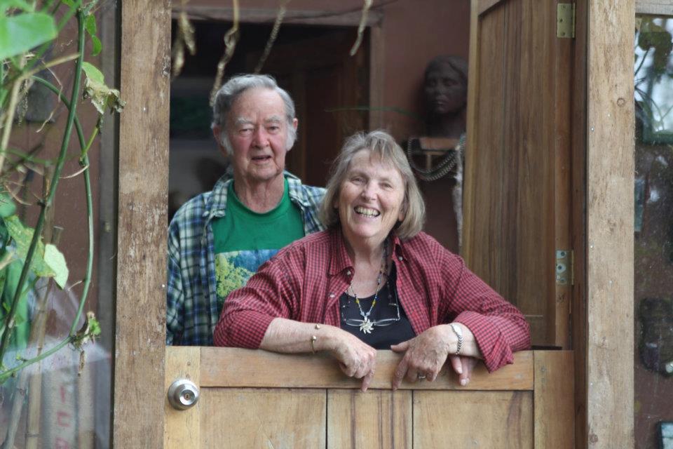 Wolf and Lucky Guindon at their home in Monteverde